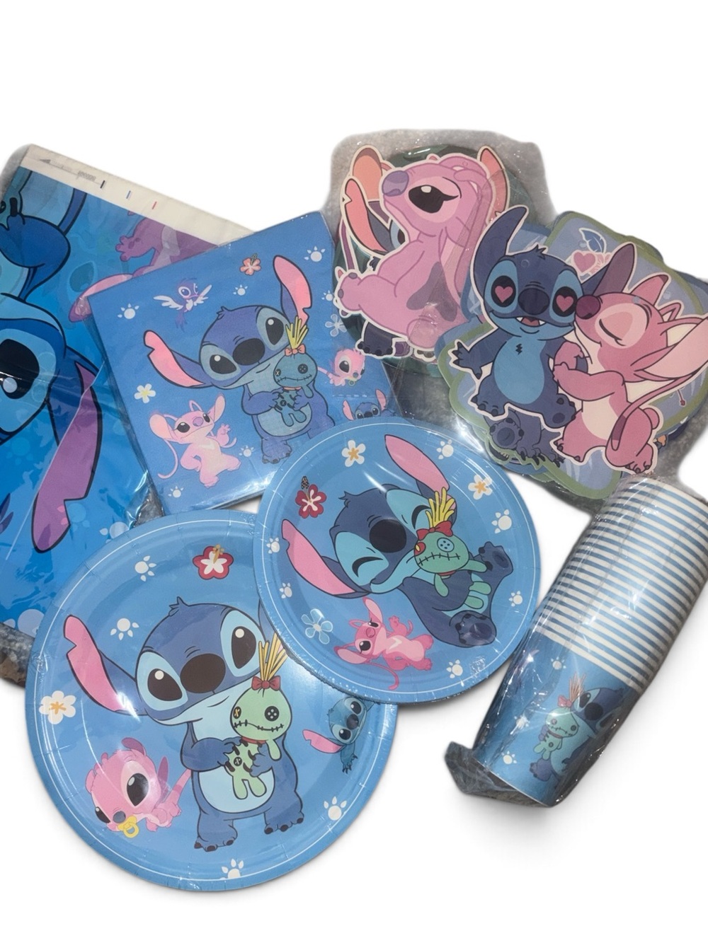 Stitch & Angel Blue Party Tableware Set - Home Party Supplies (084)